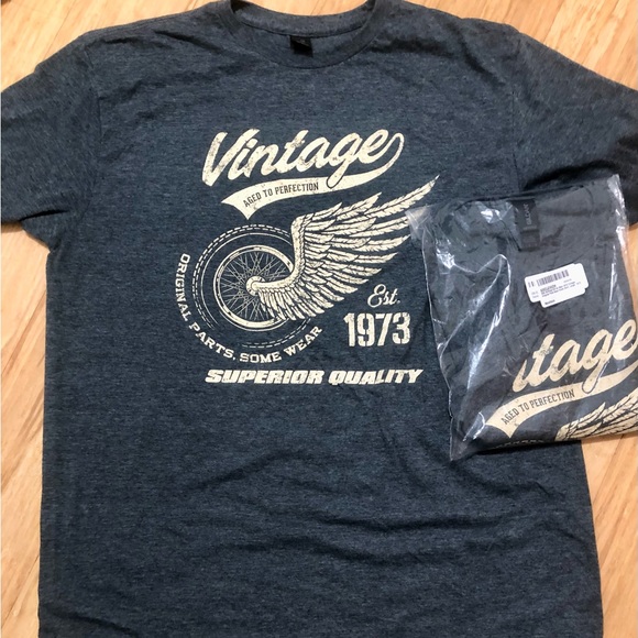 NWT Vintage 1973 ‘Turning 50’ T-Shirt (L) Unisex - Picture 1 of 4